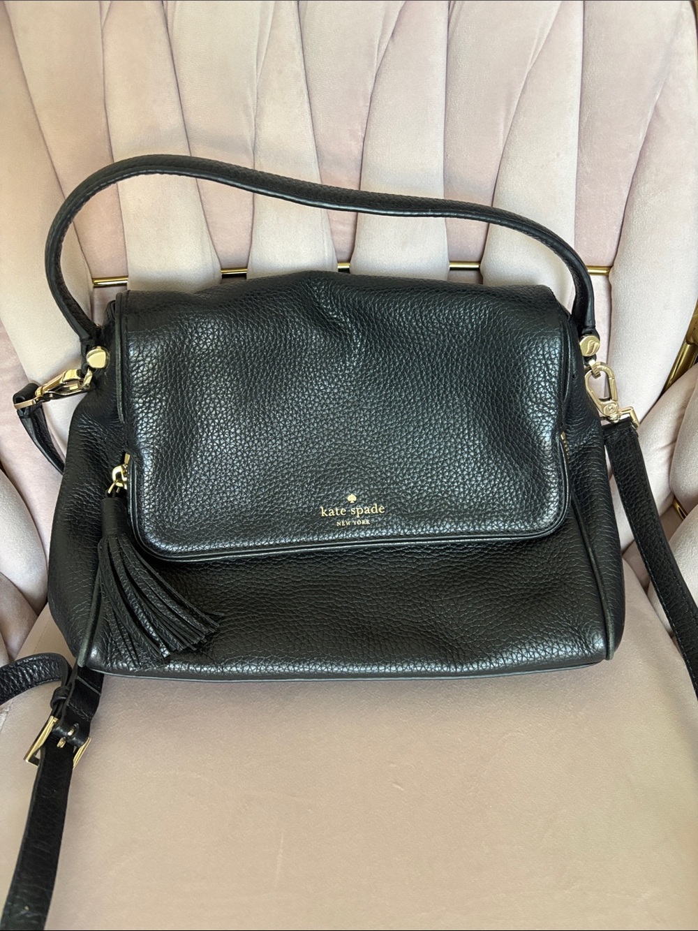 ⭐️FREE SHIPPING⭐️ kate spade ♠️ Black Leather 2Way